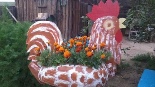 Цветник своими руками. Как сделать бордюр из кирпича или камня 12