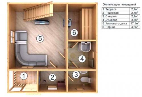 Строим баню на даче своими руками. Компактные проекты: фото бань на даче 3х4 метра 05