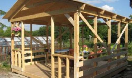 Какие инструменты и материалы необходимы для строительства беседки из минибруса. Как построить беседку из бруса своими руками